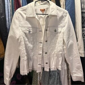 Scully White Lace Peplum Jacket